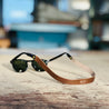 Monogrammed Leather Sunglass Strap (Waxed Classic Style)